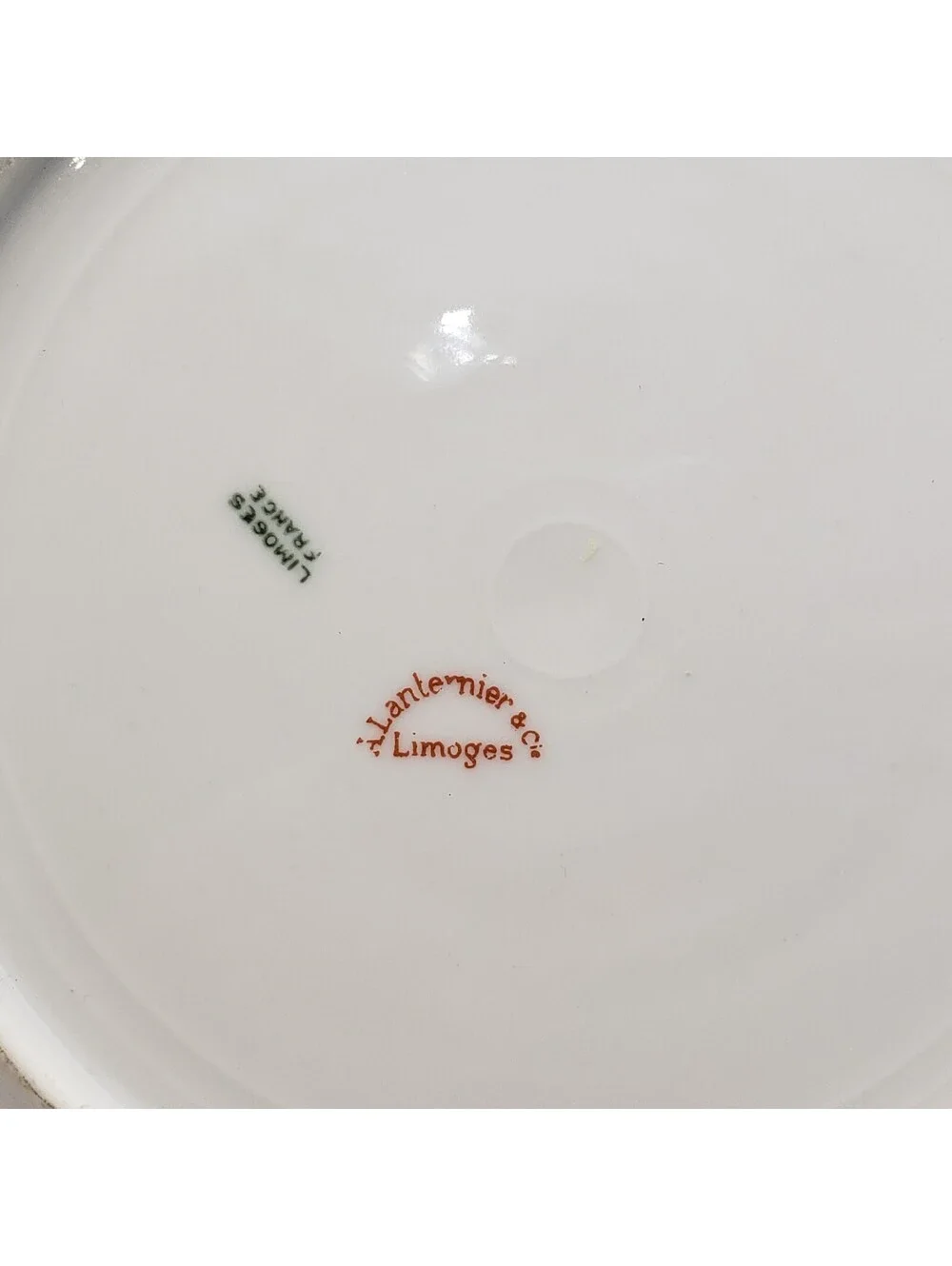 Vintage Hand Painted Plate Peaches Signed A. Lanternier Limoges France Porcelain
